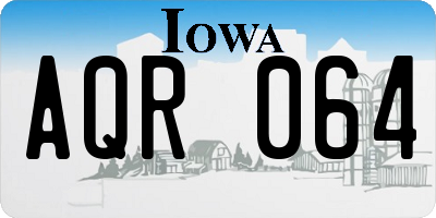 IA license plate AQR064