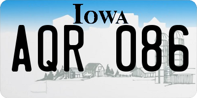 IA license plate AQR086