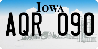 IA license plate AQR090