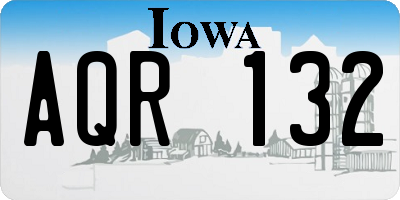 IA license plate AQR132
