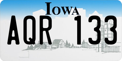 IA license plate AQR133