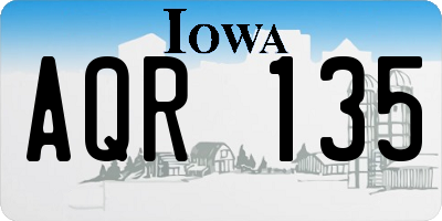 IA license plate AQR135