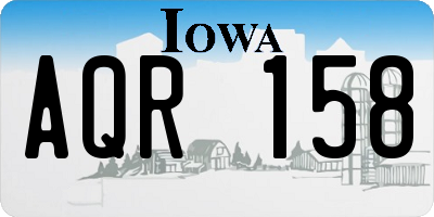 IA license plate AQR158