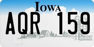 IA license plate AQR159