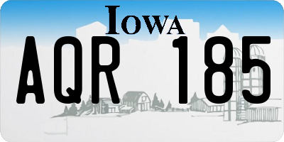 IA license plate AQR185