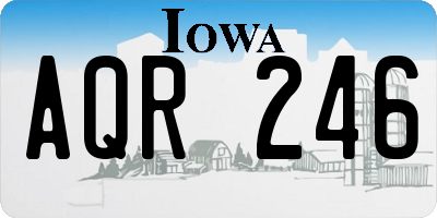 IA license plate AQR246