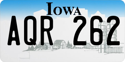 IA license plate AQR262