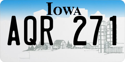 IA license plate AQR271