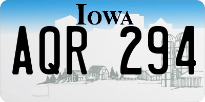 IA license plate AQR294