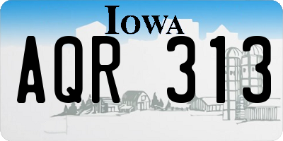 IA license plate AQR313