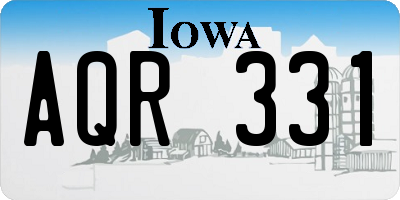 IA license plate AQR331