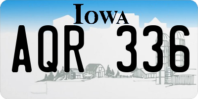 IA license plate AQR336