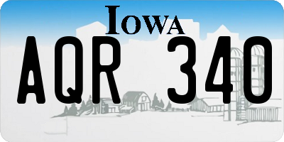 IA license plate AQR340