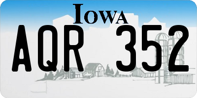 IA license plate AQR352