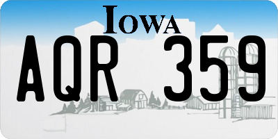 IA license plate AQR359
