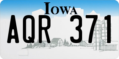 IA license plate AQR371