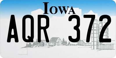 IA license plate AQR372