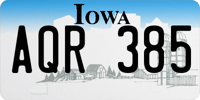 IA license plate AQR385