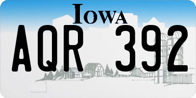 IA license plate AQR392