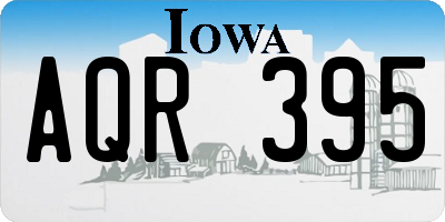 IA license plate AQR395