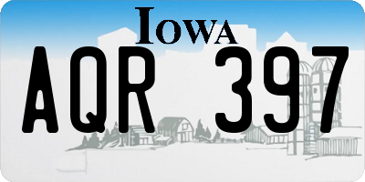 IA license plate AQR397