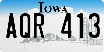 IA license plate AQR413