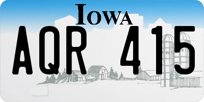 IA license plate AQR415