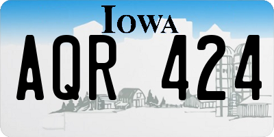 IA license plate AQR424