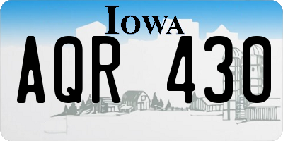 IA license plate AQR430