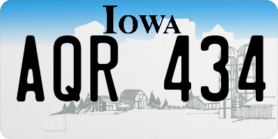 IA license plate AQR434