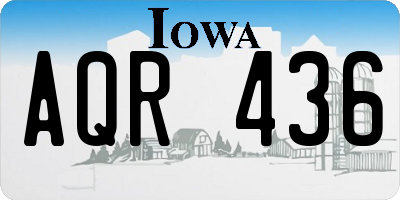 IA license plate AQR436