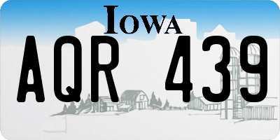 IA license plate AQR439