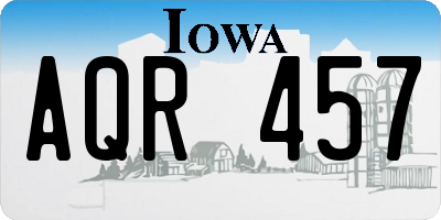 IA license plate AQR457