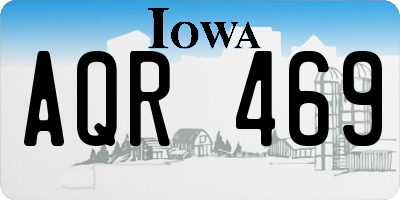IA license plate AQR469
