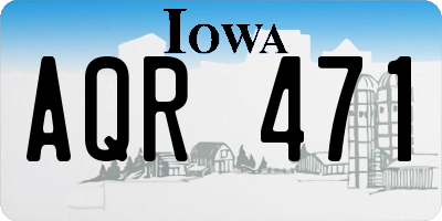 IA license plate AQR471