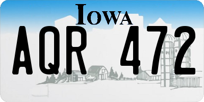 IA license plate AQR472
