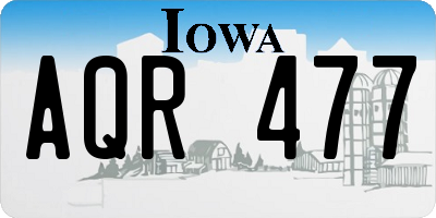 IA license plate AQR477