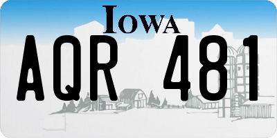 IA license plate AQR481