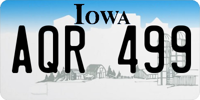 IA license plate AQR499