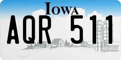 IA license plate AQR511