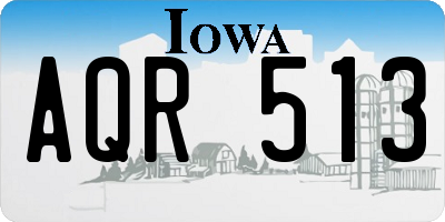 IA license plate AQR513