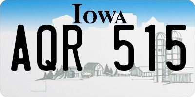 IA license plate AQR515