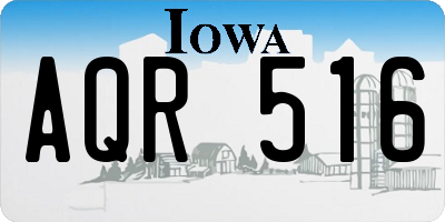 IA license plate AQR516