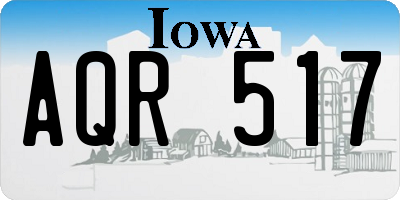 IA license plate AQR517