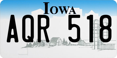 IA license plate AQR518