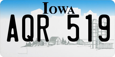 IA license plate AQR519