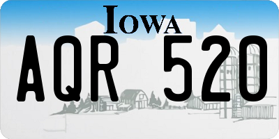 IA license plate AQR520