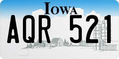 IA license plate AQR521