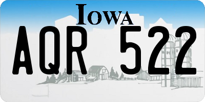 IA license plate AQR522