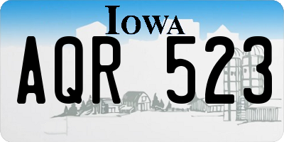 IA license plate AQR523